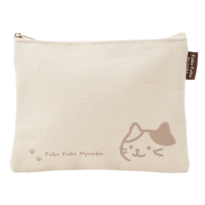 ふくふくにゃんこ フェイスフラットポーチ | HAPiNS | ショップトピックス | UNIMO ユニモちはら台